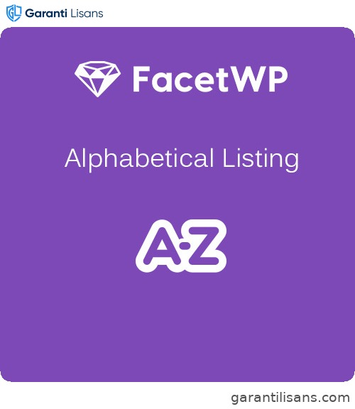 FacetWP – Alphabetical Listing