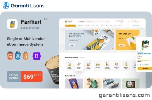 Farmart – Single or Multivendor Laravel eCommerce System