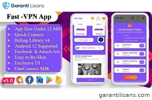 Fast-Pro VPN App | VPN Unblock Proxy | VPN In App Purchase | High Secure VPN | Admob Ads