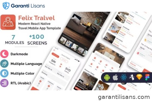 Felix Travel – mobile React Native travel app template