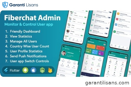 Fiberchat ADMIN App | Android & iOS | Control & Monitor Fiberchat User Whatsapp Clone App