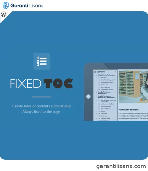 Fixed TOC – table of contents for WordPress plugin