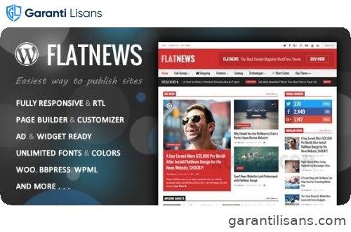 FlatNews – Responsive Magazine WordPress Theme