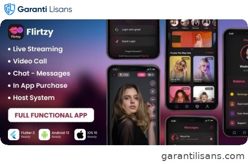 Flirtzy – Live streaming, Video Call, Chat, Host | Android | iOS | Node JS | React JS with Backend