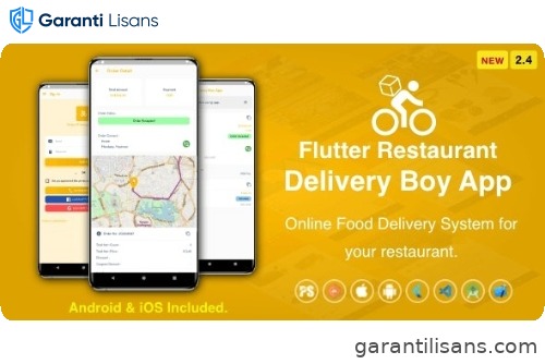 Flutter Restaurant Delivery Boy App for iOS and Android ( 2.4 )