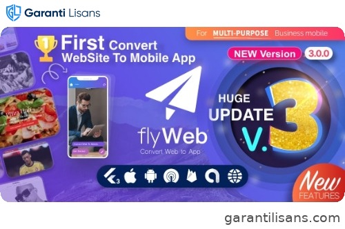 FlyWeb for Web to App Convertor Flutter + Admin Panel