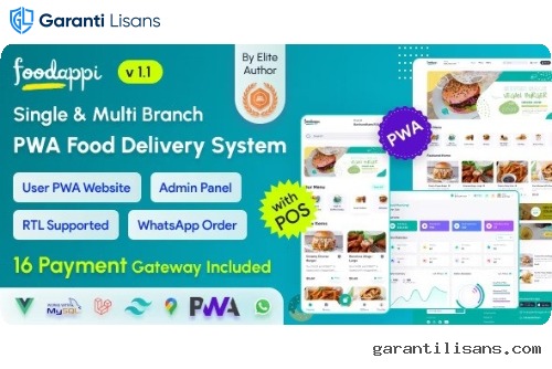 FoodAppi – PWA Food Delivery System and WhatsApp Menu Ordering with Admin Panel | Restaurant POS