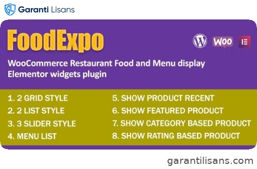 FoodExpo – WooCommerce Restaurant Food Menu display Elementor widgets plugin