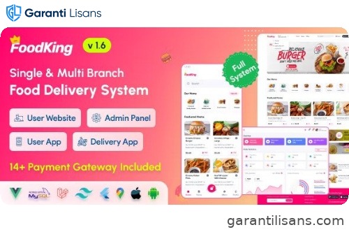 FoodKing – Restaurant Food Delivery System with Admin Panel & Delivery Man App | Restaurant POS