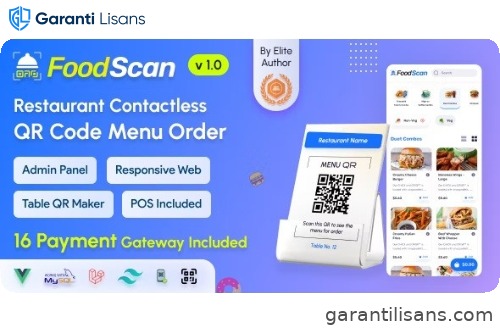 FoodScan – Qr Code Restaurant Menu Maker and Contactless Table Ordering System with Restaurant POS
