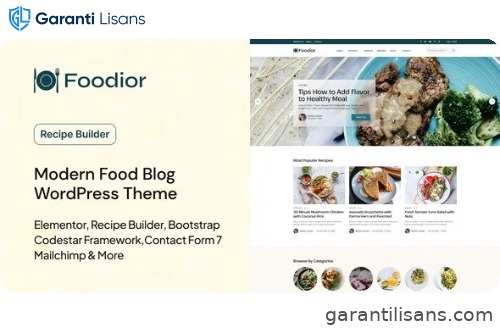 Foodior – Personal Food Blog WordPress Theme