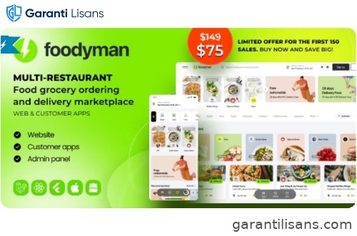 Foodyman – Multi-Restaurant Food and Grocery Ordering and Delivery Marketplace (Web & Customer Apps)