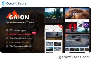 Gaion – Sport Accessories Shop WordPress WooCommerce Theme (Mobile Layout Ready)
