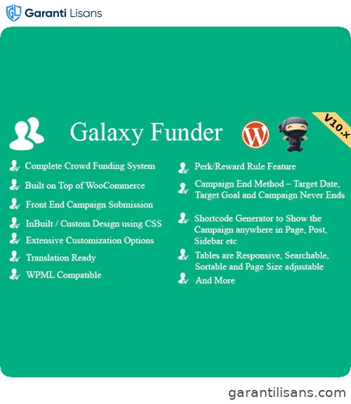 Galaxy Funder – WooCommerce Crowdfunding System