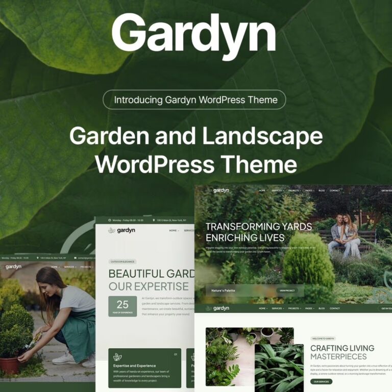 Gardyn – Gardening & Landscaping WordPress Theme