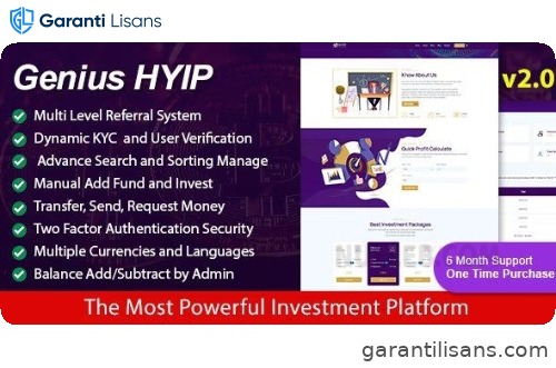 Genius HYIP – All in One Investment Platform
