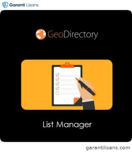 GeoDirectory List Manager