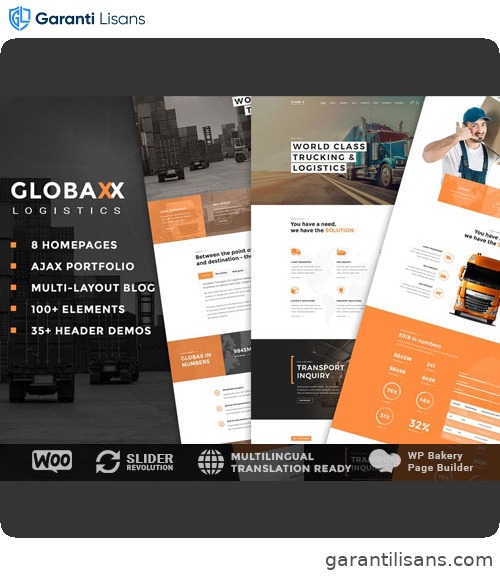 Globax – Logistics WordPress Theme + Woocommerce