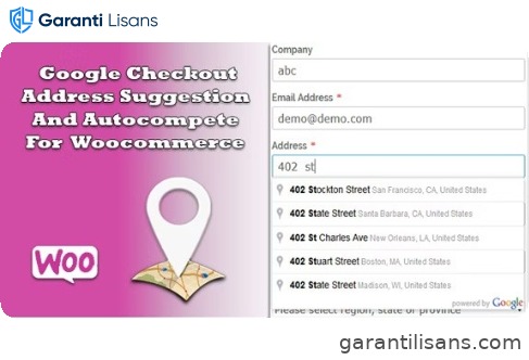 Google Checkout Address Suggestion And Autocomplete For WooCommerce