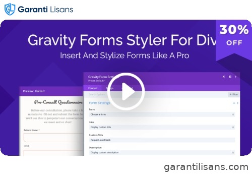 Gravity Forms Styler For Divi – [Wpzone]