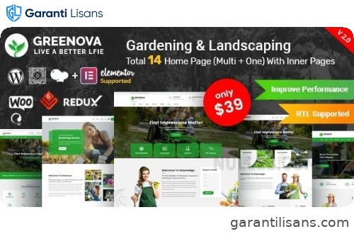 Greenova – Gardening & Landscaping WordPress Theme