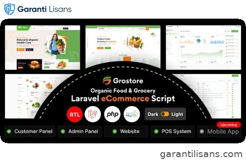GroStore – Food & Grocery Laravel eCommerce with Admin Dashboard