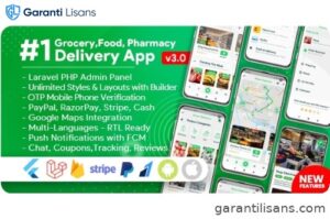 Grocery, Food, Pharmacy, Store Delivery Mobile App with Admin Panel