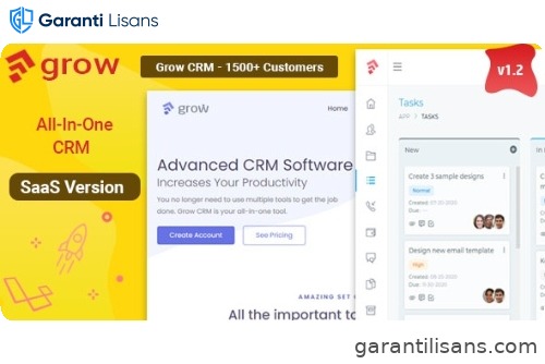 Grow CRM SaaS – Laravel Project Management – Multitenancy
