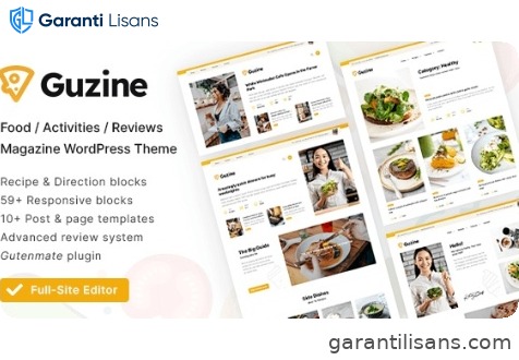 Guzine: Adsense Ready Magazine WordPress Theme for Food Blogging