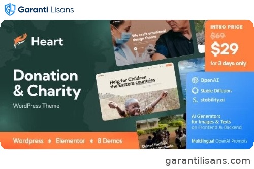Heart – Donation & Charity Non-Profit WordPress Theme + AI
