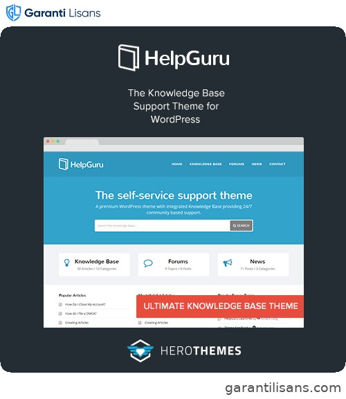 HelpGuru – A Self-Service Knowledge Base WordPress Theme