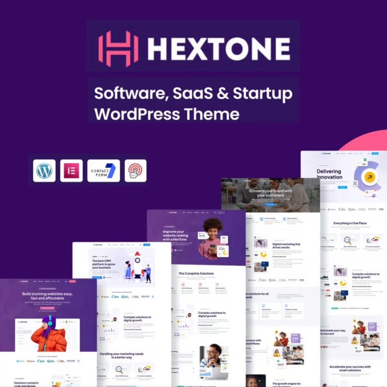 HexTone – Software, SaaS & Startup WordPress Theme