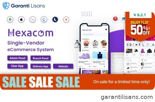 Hexacom single vendor eCommerce App with Website, Admin Panel and Delivery boy app