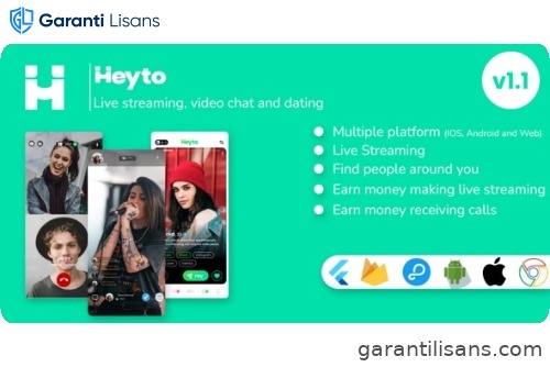 Heyto – Live Streaming (iOS, Android and Web) Paid Video calls and Dating, Payouts with Admin Panel | Full Applications
