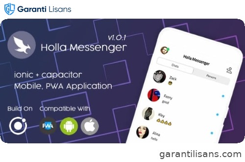 Holla Messenger – Ionic 6 – Pwa Mobile App