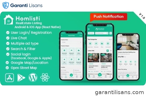 HomListi – Real Estate Listing Android & iOS App