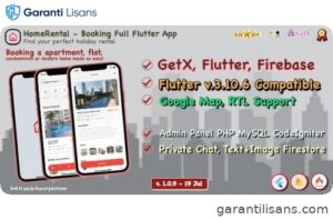 HomeRental – Booking Properties Full Flutter App with Chat | GetX | Web Admin Panel