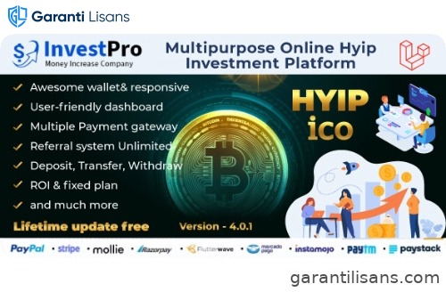 Hyip InvestPro – Advance HYIP & ICO Investment Wallet & Banking Platform