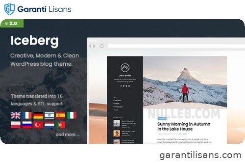 Iceberg – Simple & Minimal Personal WordPress Blog Theme