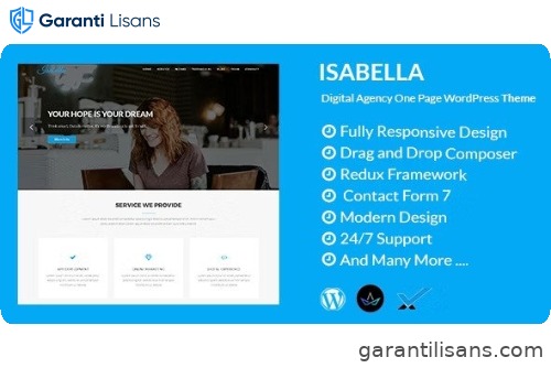 Isabella – Digital Agency One Page WordPress Theme