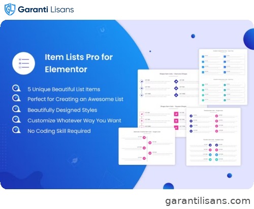 Item Lists Pro for Elementor