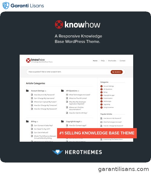 KnowHow – A Knowledge Base WordPress Theme