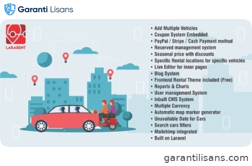 LaraRent – Multipurpose Vehicle Rental System Laravel Script