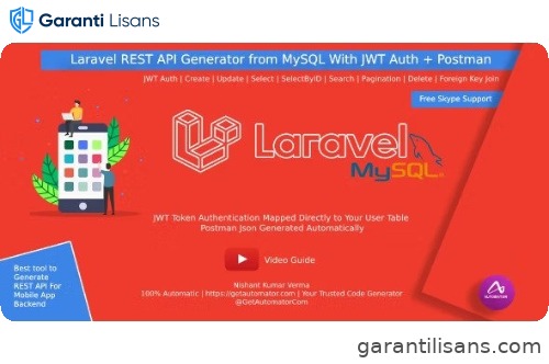 Laravel REST API Generator From MySQL With JWT Auth + Postman