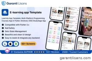 LearnUp UI App Template: Multi-Platform Programming Courses in Flutter (Android, iOS)| StudySage App