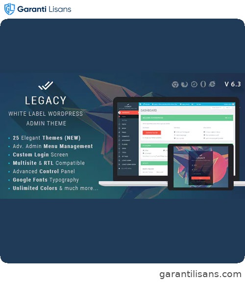 Legacy – White label WordPress Admin Theme