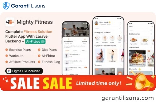 MightyFitness: Complete Fitness Solution Flutter App With Laravel Backend + ChatGPT(AIFitbot)