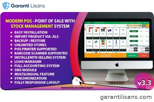 Modern POS – Point of Sale with Stock Management System