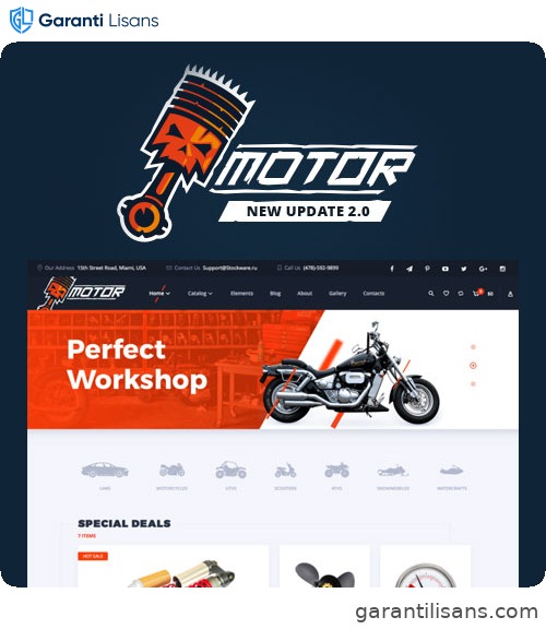 Motor – Vehicles Parts – Equipments and Accessories WooCommerce Store