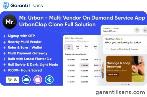 Mr. Urban – Multi Vendor On Demand Home Service App | UrbanClap Clone | Android & iOS Full Solution